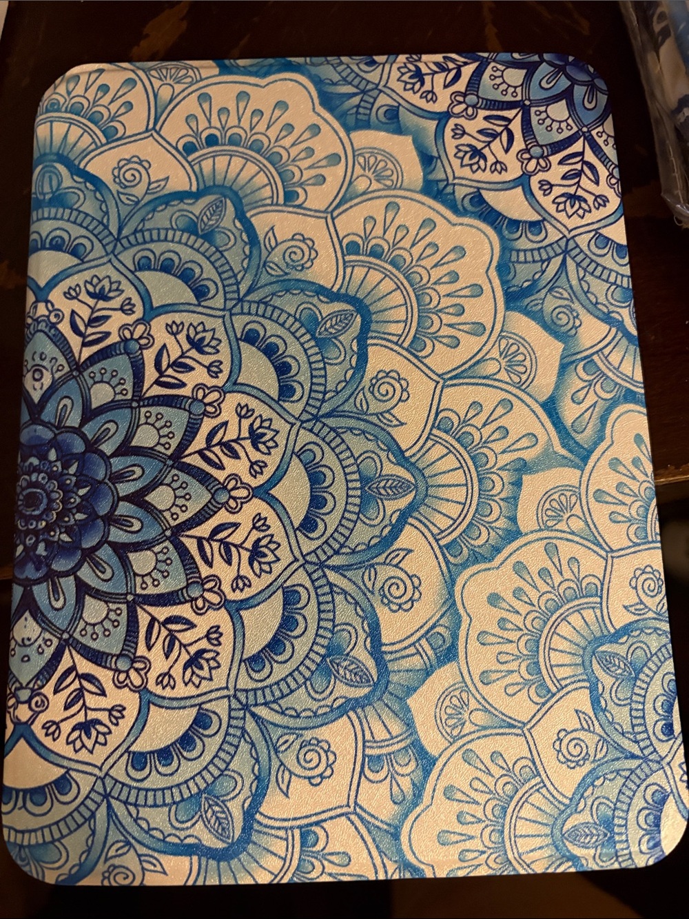 iPad Mini 7/6 Case for iPad Mini 6th/7th Generation Blue Floral Mandala NWOT